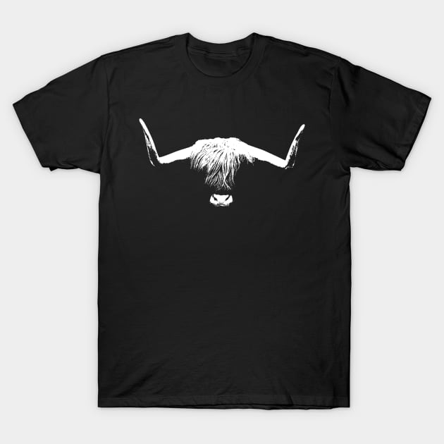 Head of highland cattle T-Shirt by R LANG GRAPHICS